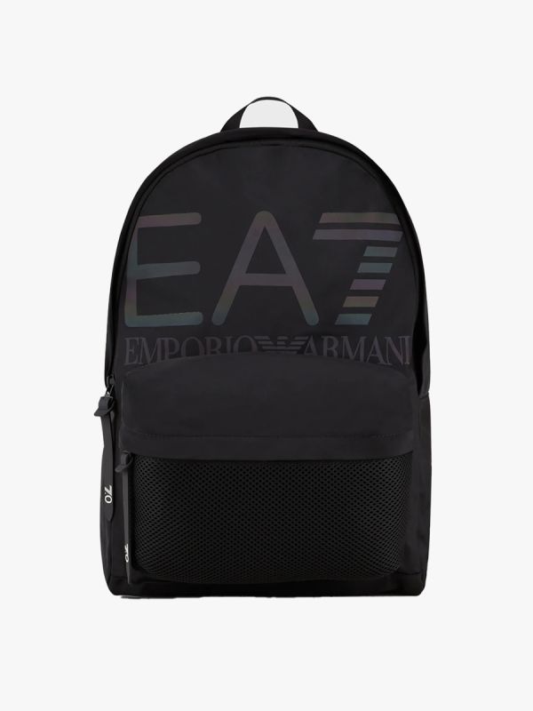 EA7 Emporio Armani Oversized Logo Backpack - Black/Iridescent