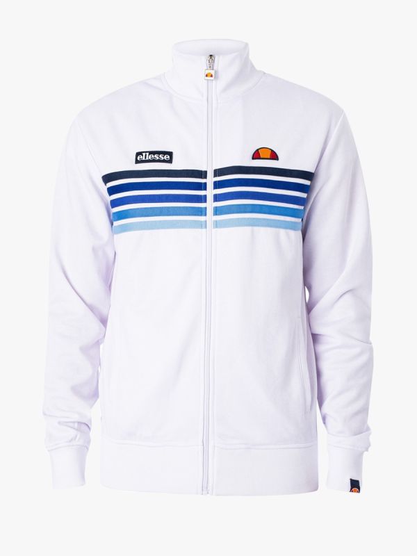 Ellesse Vicenza Contrast Chest Stripe Track Top - White