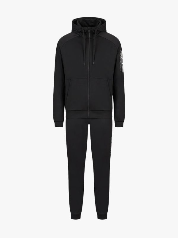 EA7 Emporio Armani Visibility Recycled Fabric Tracksuit - Black