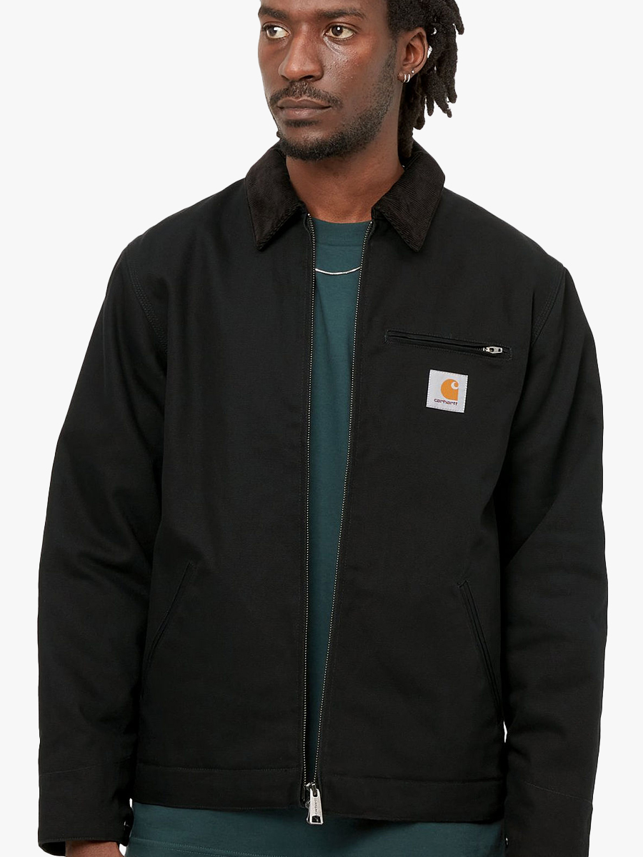 Carhartt WIP OG Detroit Jacket - Black Aged Canvas | Spiralseven