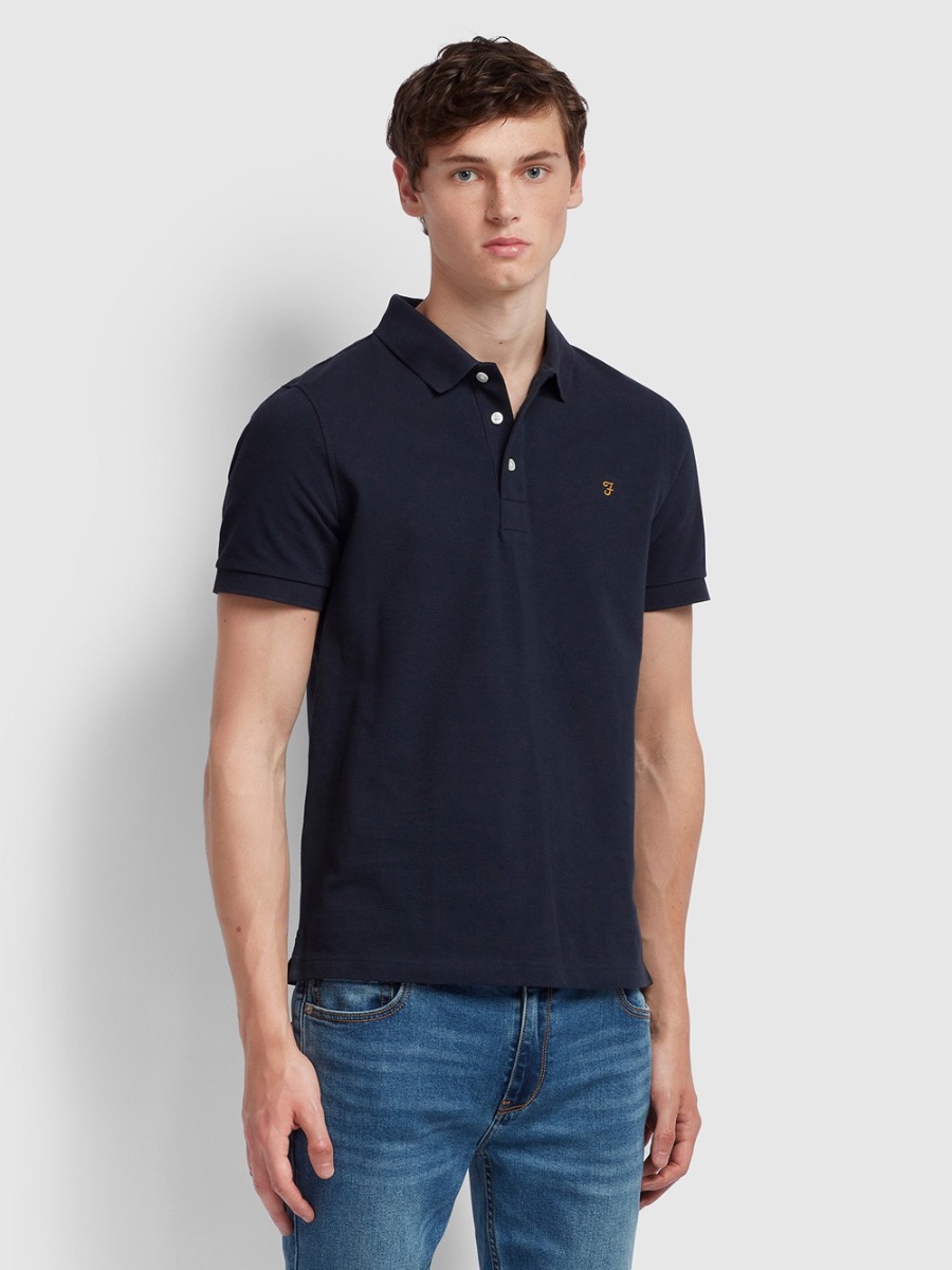 Farah Blanes Polo Shirt - Navy | Spiralseven
