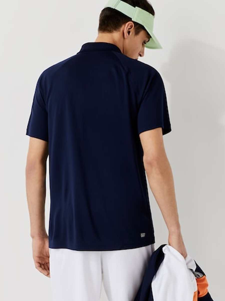 Lacoste Sport Breathable Run Resistant Interlock Polo Shirt - Navy