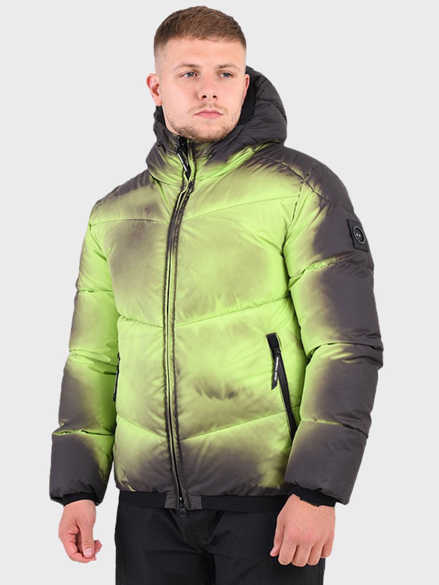 Marshall Artist Thermo Sense Paninaro Jacket - Black/Neon Green |  Spiralseven