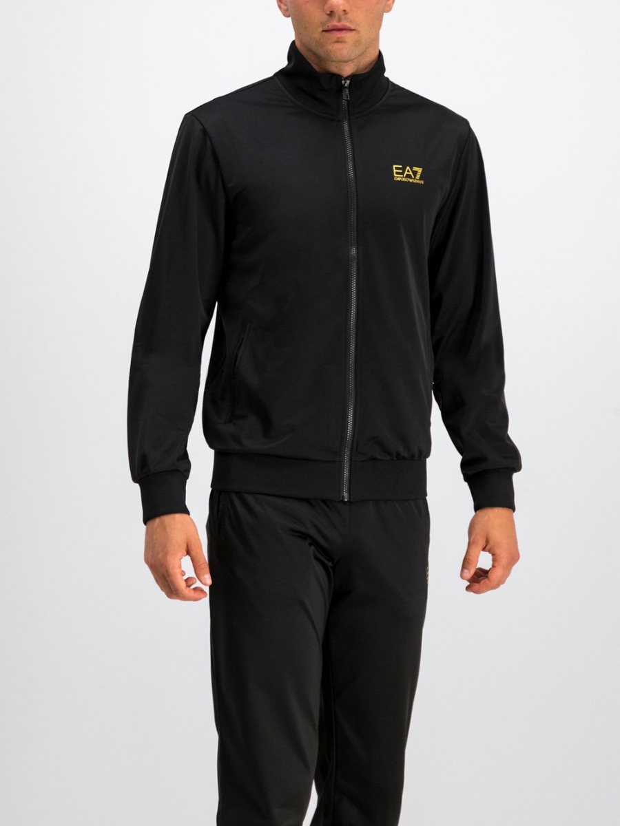 armani black and gold tracksuit