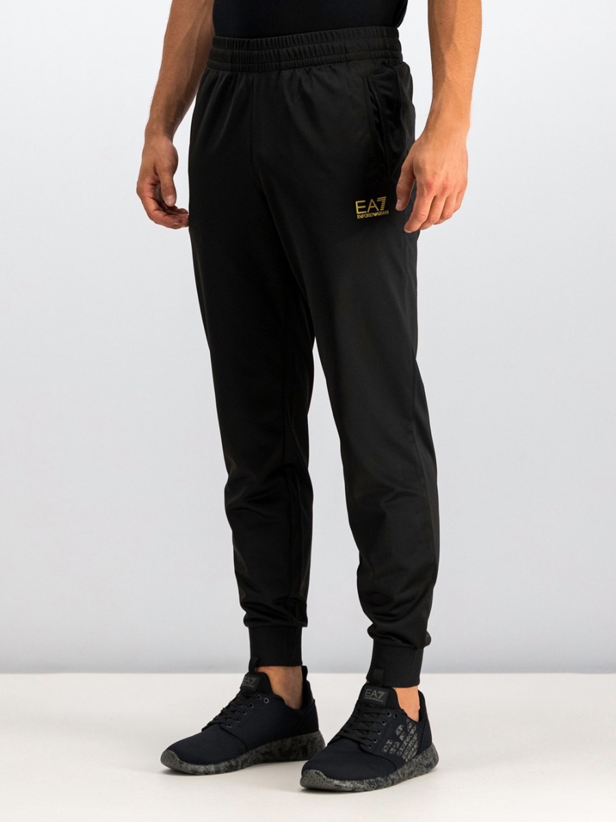 armani tracksuit black and gold
